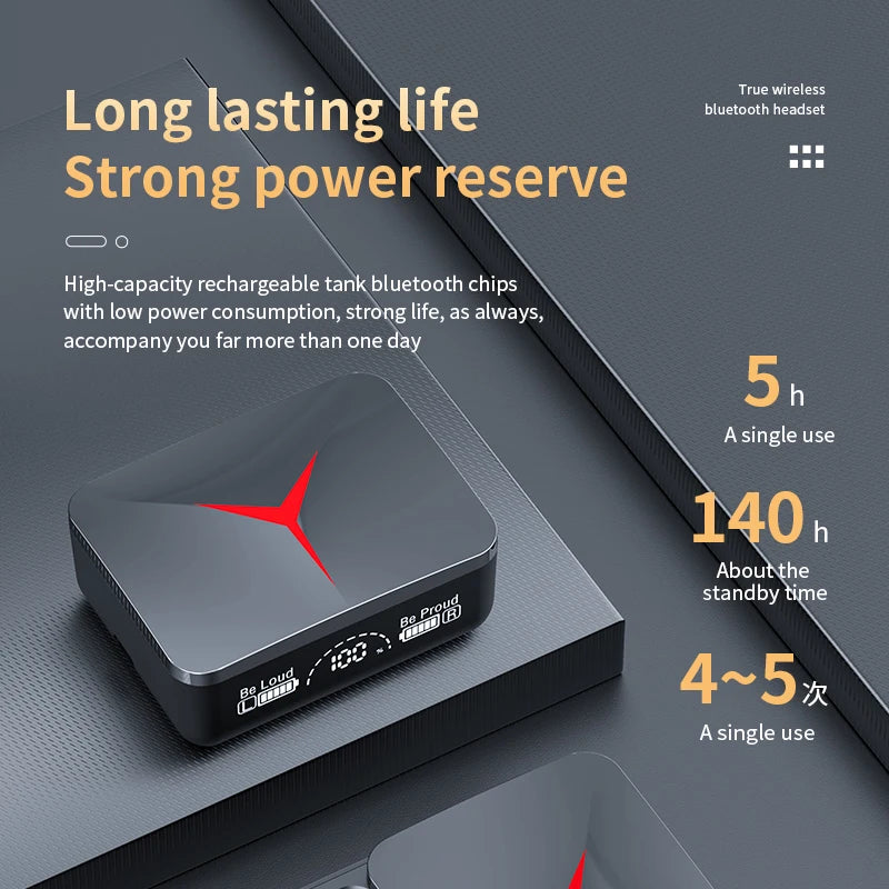 M90 PRO TWS Wireless Headphones With Microphone Bluetooth 5.3 Earphones High Quality Stereo Earbuds Sports Waterproof Headsets