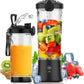 New 4000mAh Portable Juicer Cup 600ML 10-Leaf Blade Powerful Motor Mini Blender for Shakes Smoothis Blender Mixer Cup Outdoor